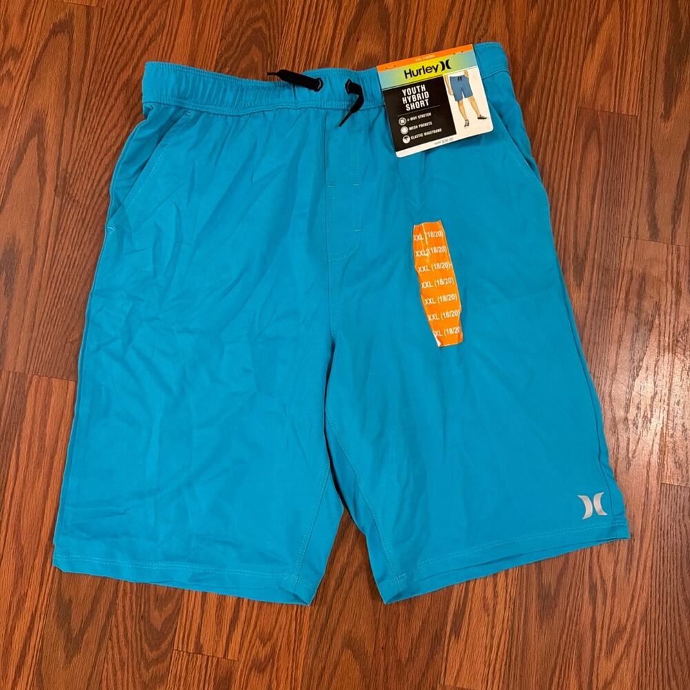 Hurley Blue Youth Hybrid Shorts XXL 18/20